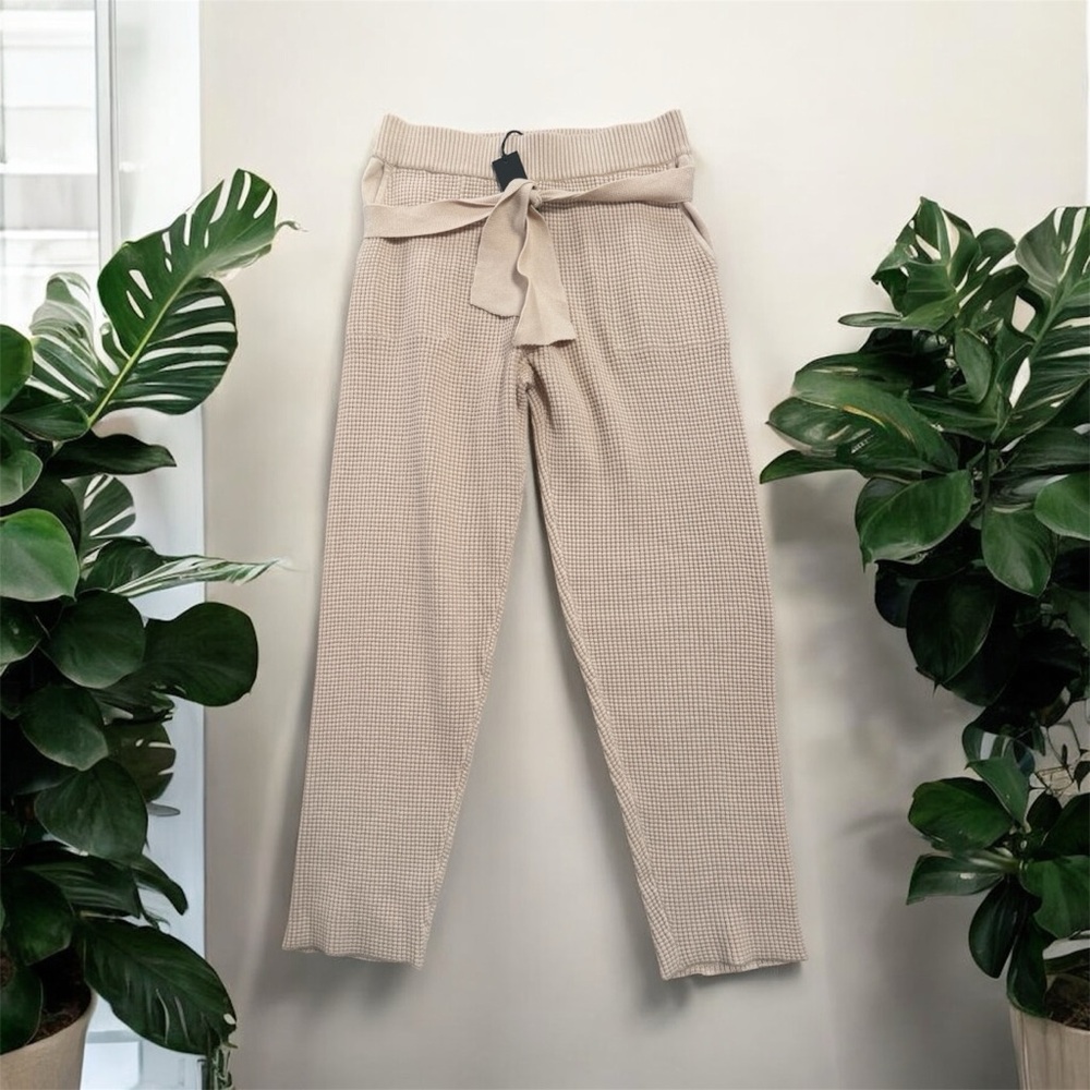 Monrow NWT Supersoft Sweater Waffle Knit Sweat/Lounge Pants Small